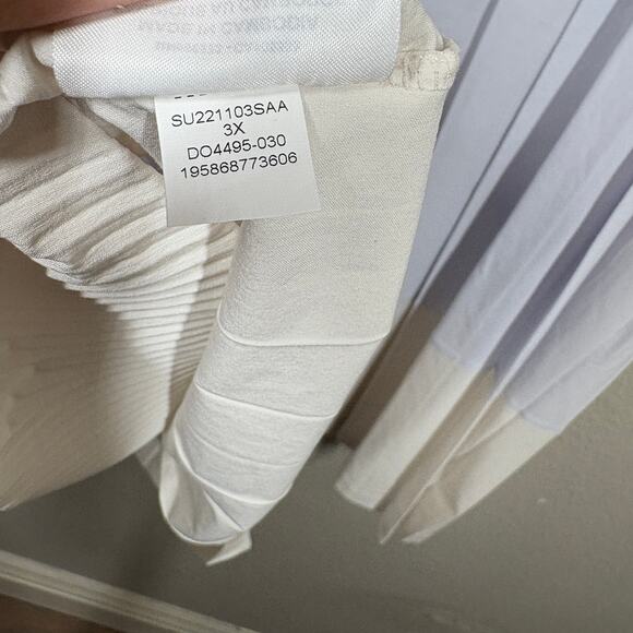 Nike Air Jordan Plus 3X Engineered Tie Dress White Purple Pleated Sleeveless - Picture 10 of 11